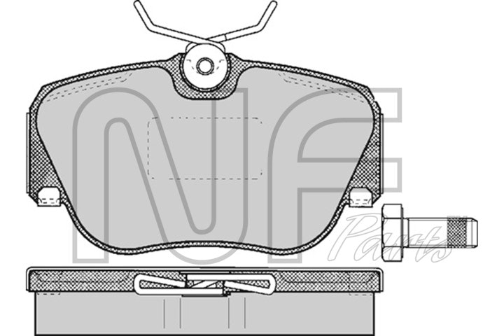 NF PARTS Комплект тормозных колодок, дисковый тормоз NF0006181